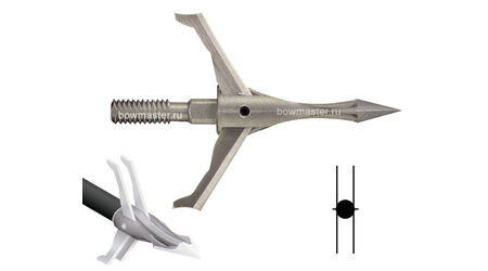 купите Охотничьи наконечники CarbonExpress F-15 Expandable Dual Blade раскрывающиеся, 100 гран, 5 лезвий (3 шт.) в Краснодаре