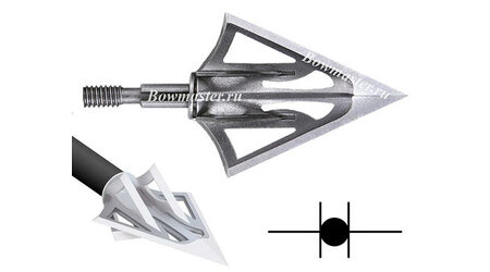 купите Наконечники охотничьи Carbon Express F-15 Fixed Dual Blade фиксированные, 100 и 125 гран, 6 лезвий (3 шт.) в Краснодаре