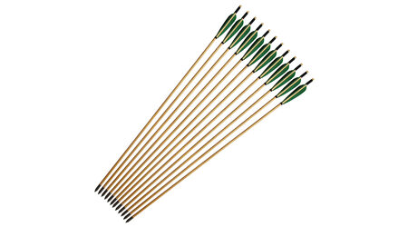 купите Стрела для лука деревянная 8 мм с натуральным оперением 4 дюйма в Краснодаре