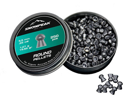Купите cвинцовые пульки для пневматики SnowPeak Round калибр 5.5 мм в Краснодаре в нашем магазине