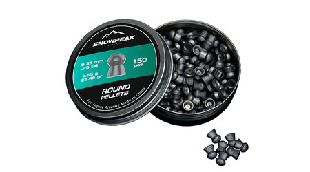 купите Свинцовые пульки для пневматики SnowPeak Round калибр 6.35 мм в Краснодаре