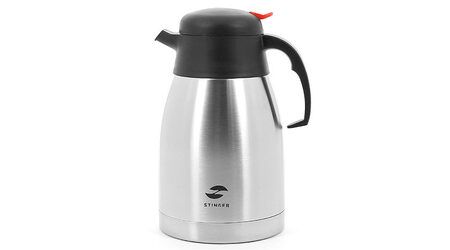 купите Термо-кофейник серебристый c чёрными вставками 1,5 л Stinger HY-CP301-1 в Краснодаре