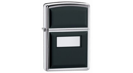 купите Зажигалка Zippo 355 Ultralite Black High Polish Chrome (зеркальный хром, накладки из черного пластика) в Краснодаре